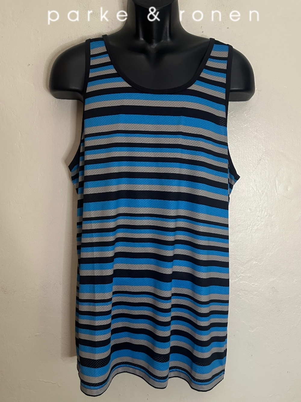 Parke & Ronen Mesh Tank Top XL Gently worn Nylon/spandex pinpoint mesh